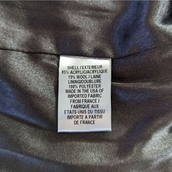 Milly of New York Mixed Media Plaid Wool Mini Skirt 4 Dark Feminine Rock Moody - Picture 8 of 9